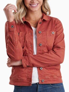 Kuhl women's Kultivatr jacket garment dyed clay red soft stretch twill Medium